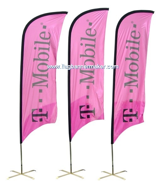 Double sided bow flags