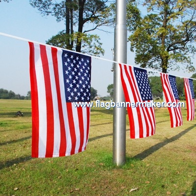 Printed string flags