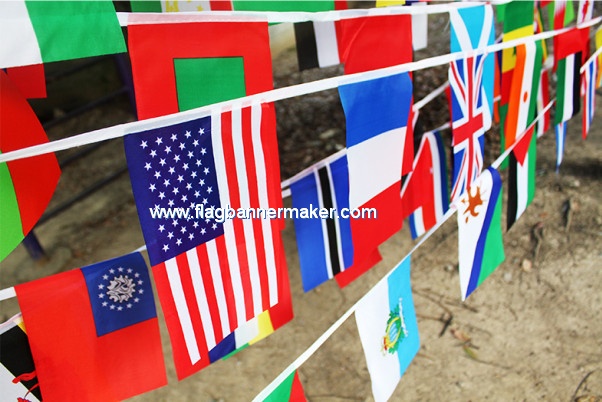 Country bunting flags
