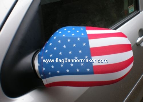 Printed car mirror cover