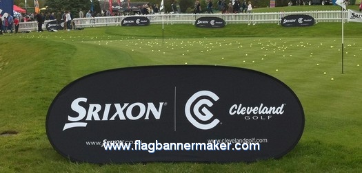 Oval pop up banner