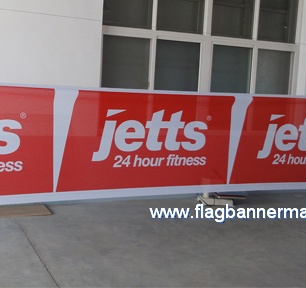 Branded mesh banner