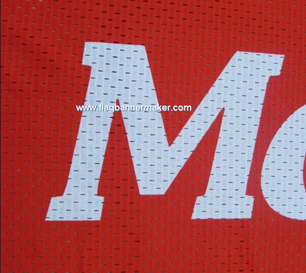 Branded mesh banner