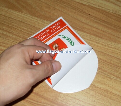 Corporate logo sticker