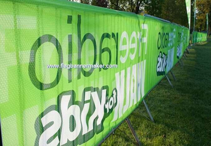 Mesh fence signs