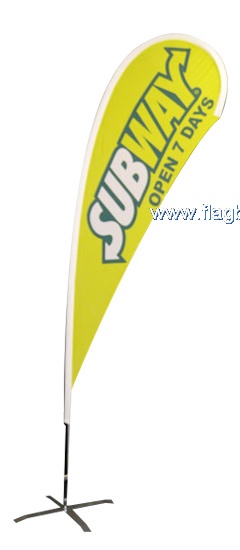 Promotional teardrop flags