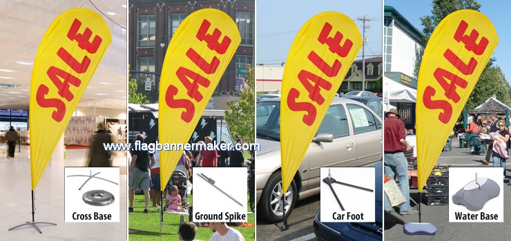 Custom sale teardrop flags