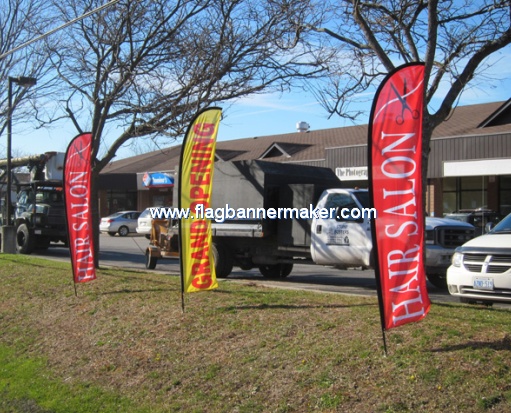 Wind flying banners