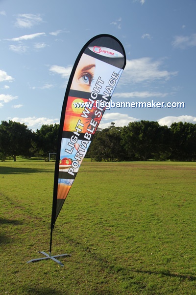 Printed beach flag