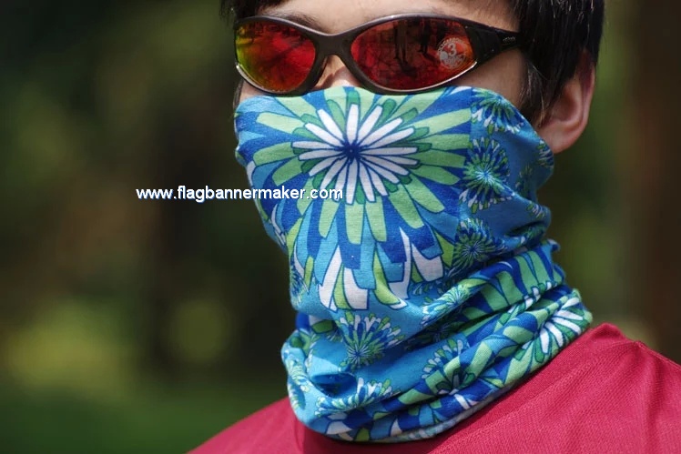 Printed biker neck warmer