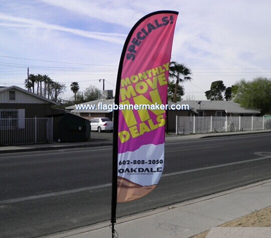 Double sided feather flags